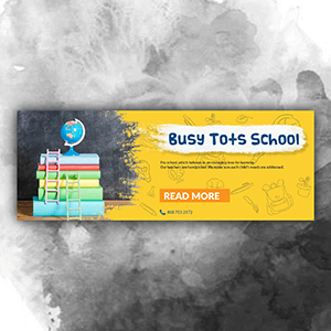 baby school social media post design