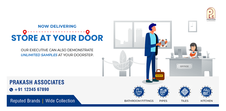 prakash associates home delivery poster design