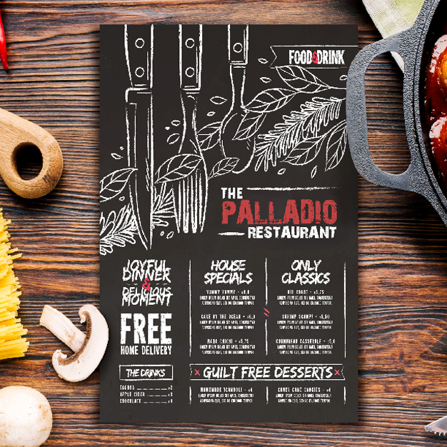 restaurants menu poster design